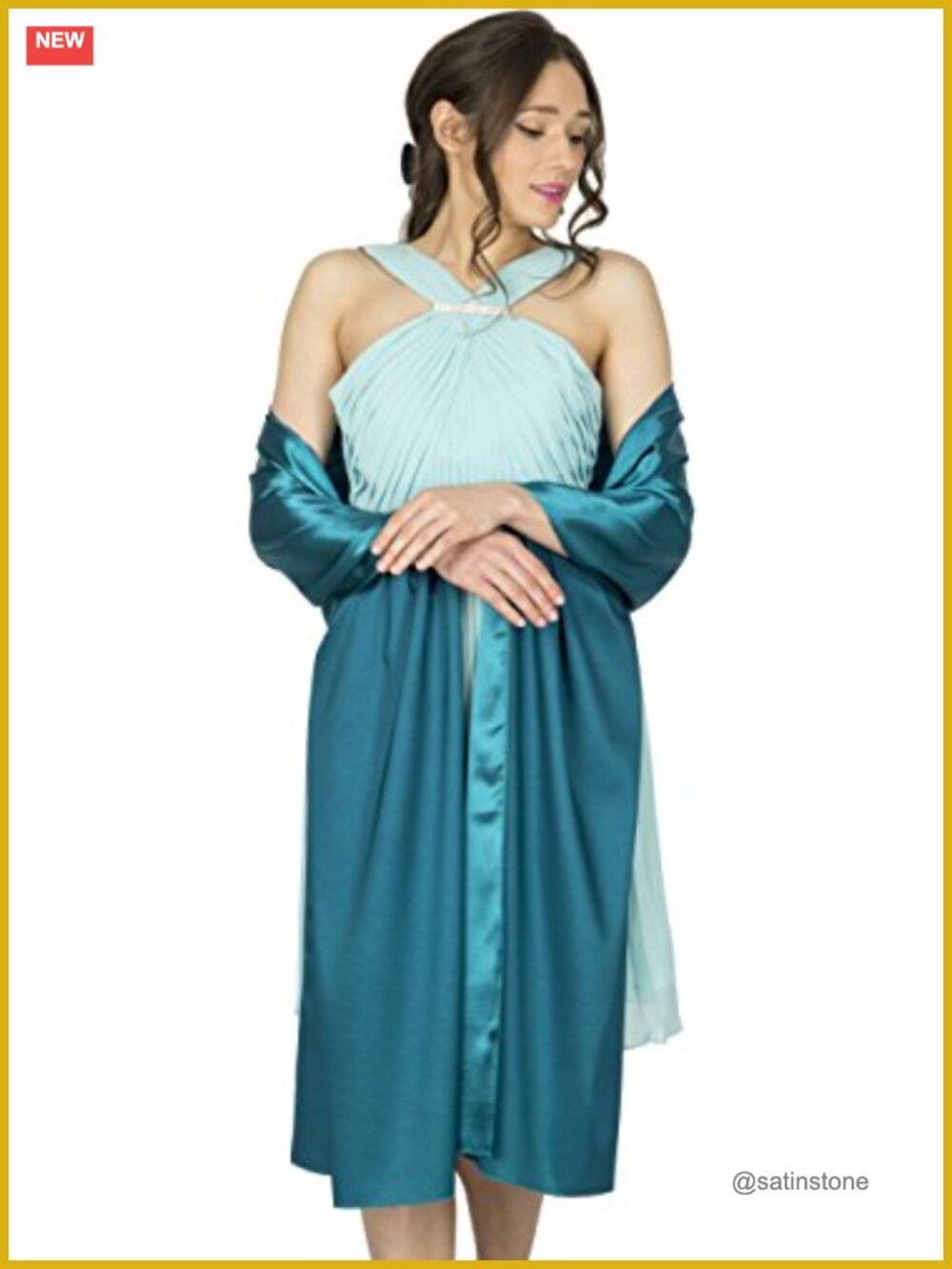 Satin Finish Evening Shawl Wrap for Women, Lightweight Sheer Scarf for Weddings